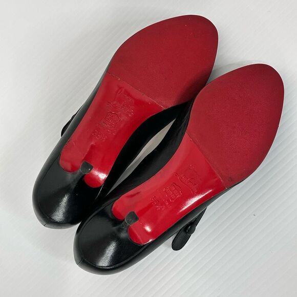 Christian Louboutin Leather Mary Jane Pumps EU 38.5 / US 8.5 Classic Luxury - Picture 9 of 16